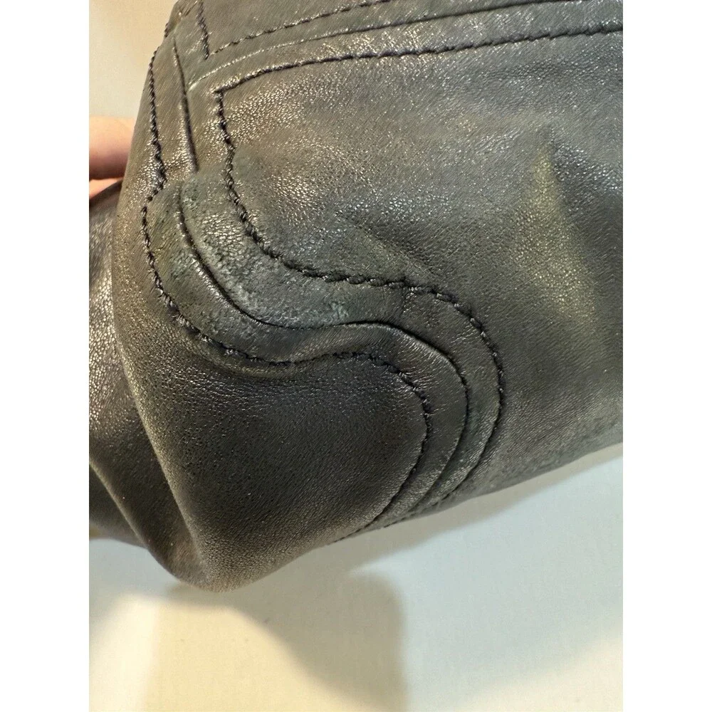 Michael Kors Black Nappa Soft Leather Slouchy Hobo Shoulder Handbag Purse